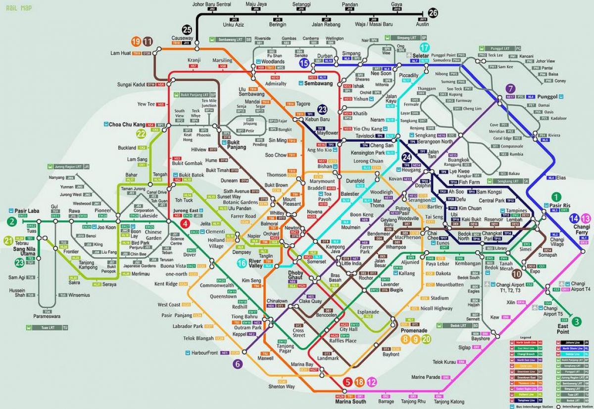 лрт карте Сингапура