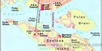 Карта достопримечательности Сингапура