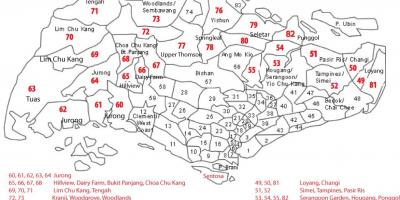 Сингапур почтовый код карты