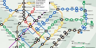 Метро Железнодорожный на карте Сингапура
