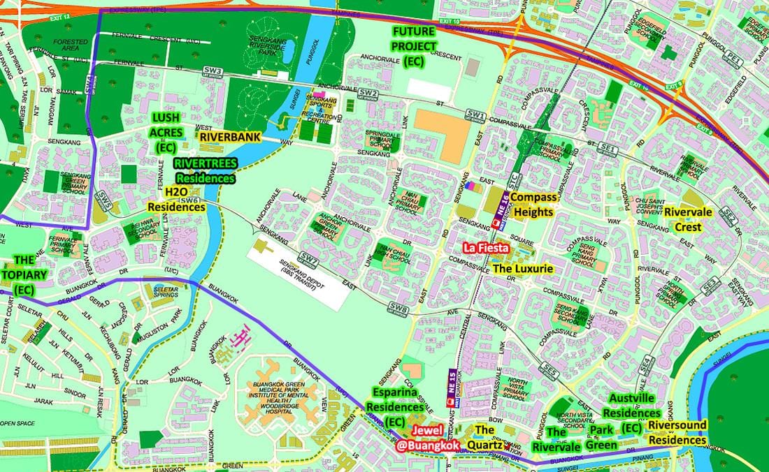карта Сенгканге Сингапур