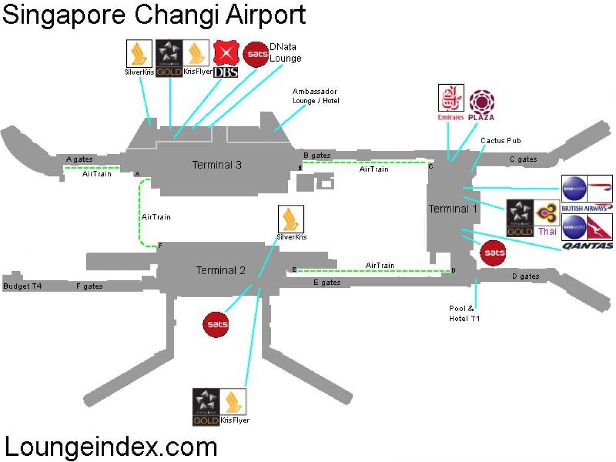 карту в аэропорту Сингапура