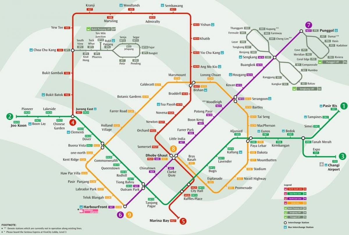 система карте Сингапура