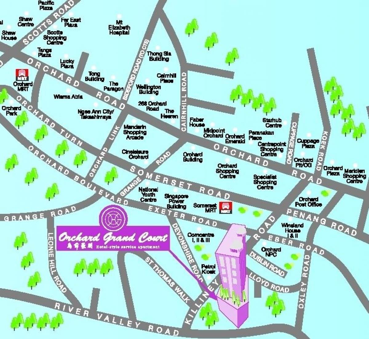 орчард роуд Сингапур карта