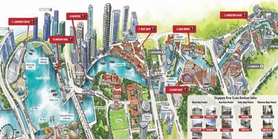 Карта Сингапура Речной Круиз