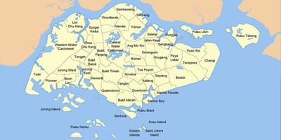 Карта Сингапура стране