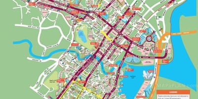 Карта улиц Сингапура