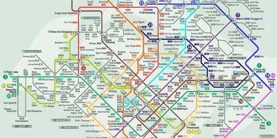 Карта Сингапура транспорта