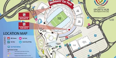 Стадион метро на карте Сингапура