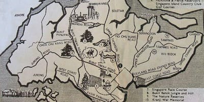Старой карте Сингапура